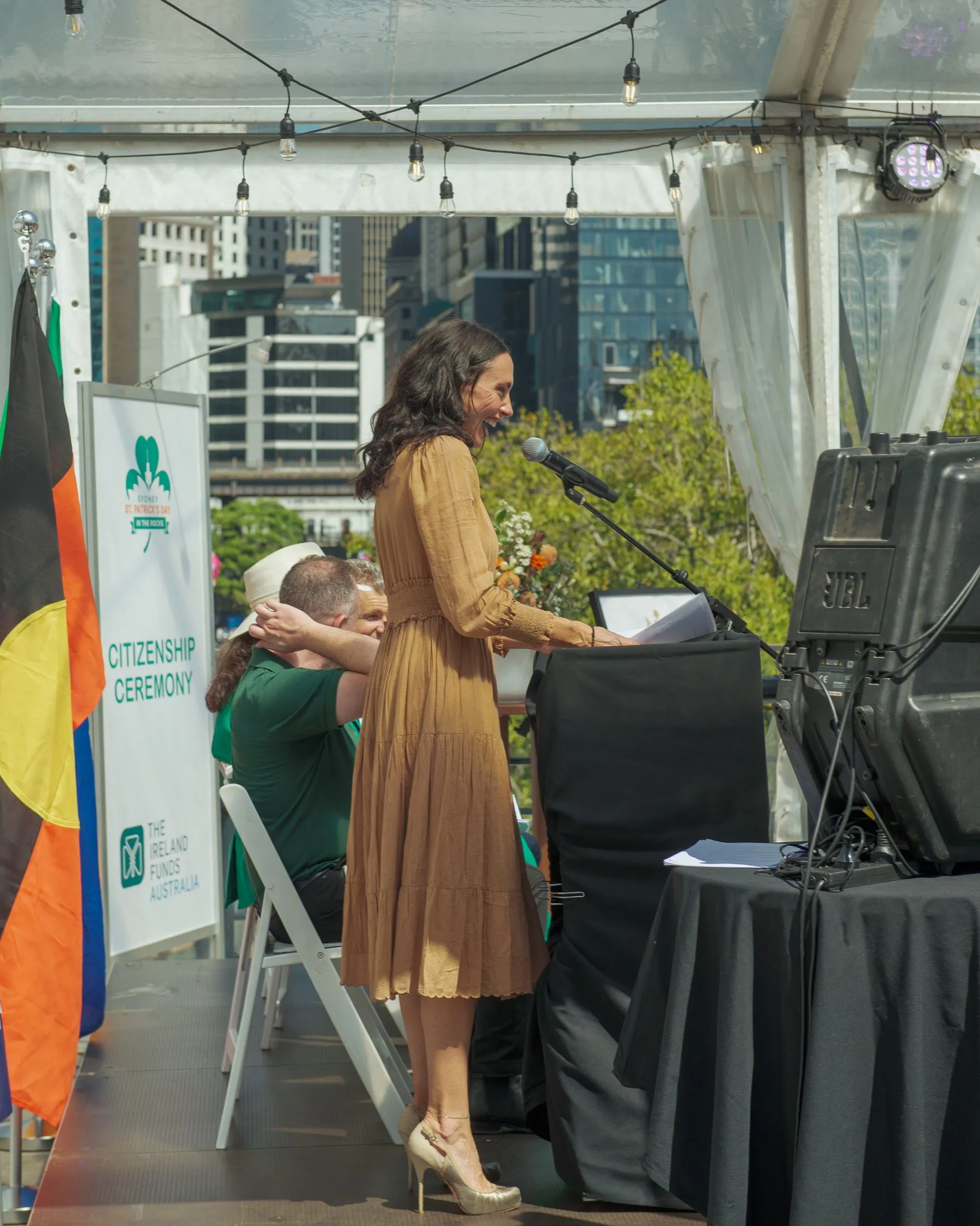 Groom putting on shoes, getting ready