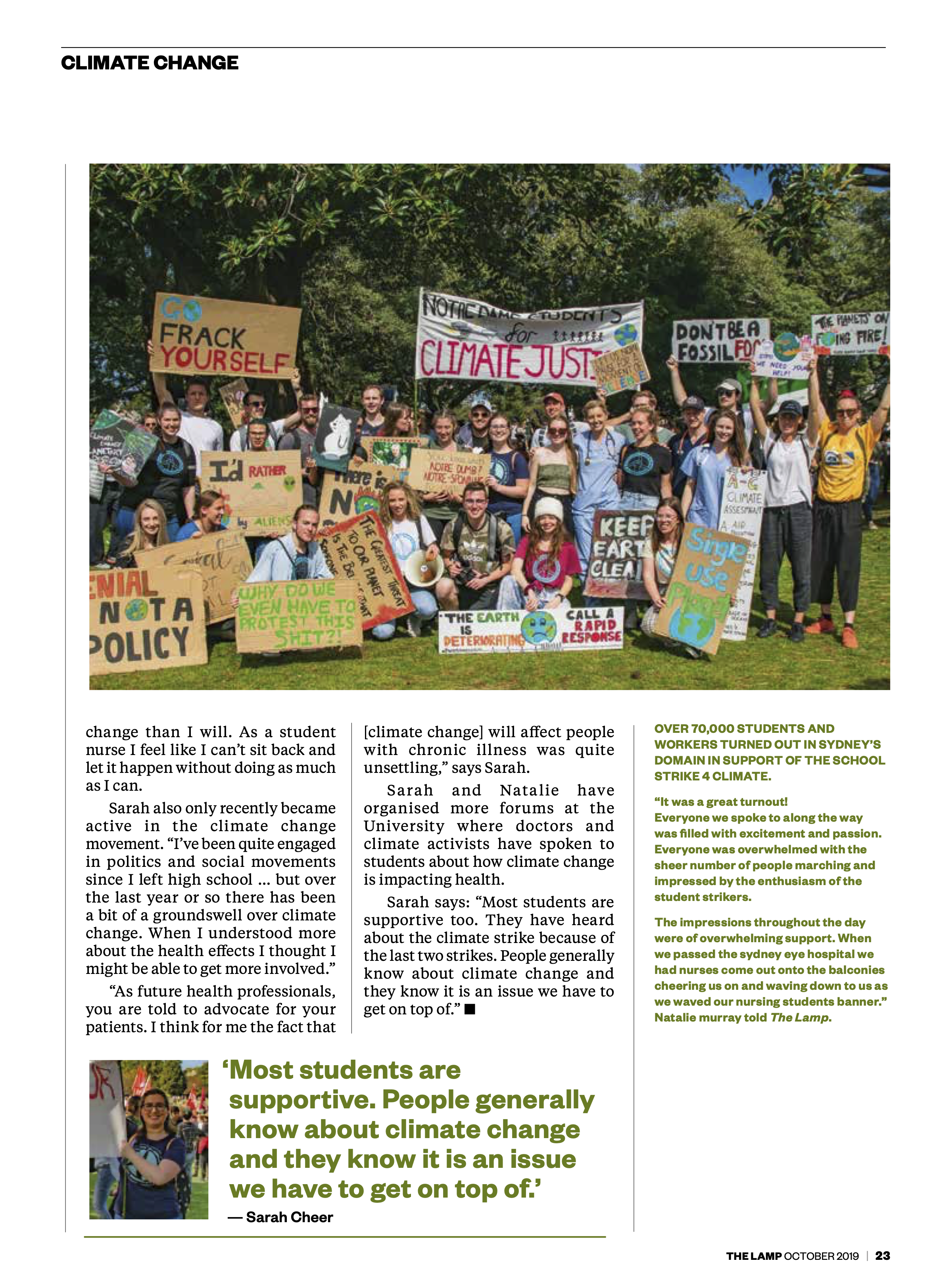 NSW Nurses and Midwives' Association: The Lamp publication page 2